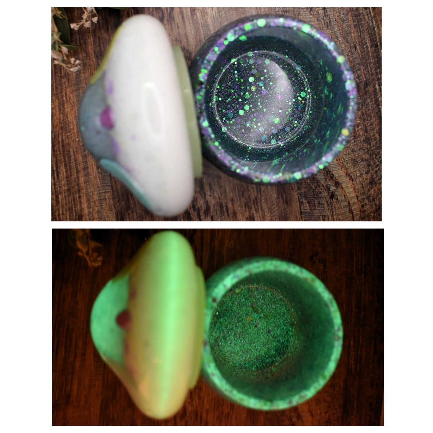 Handmade Glow-In-The-Dark Mushroom Trinket Box