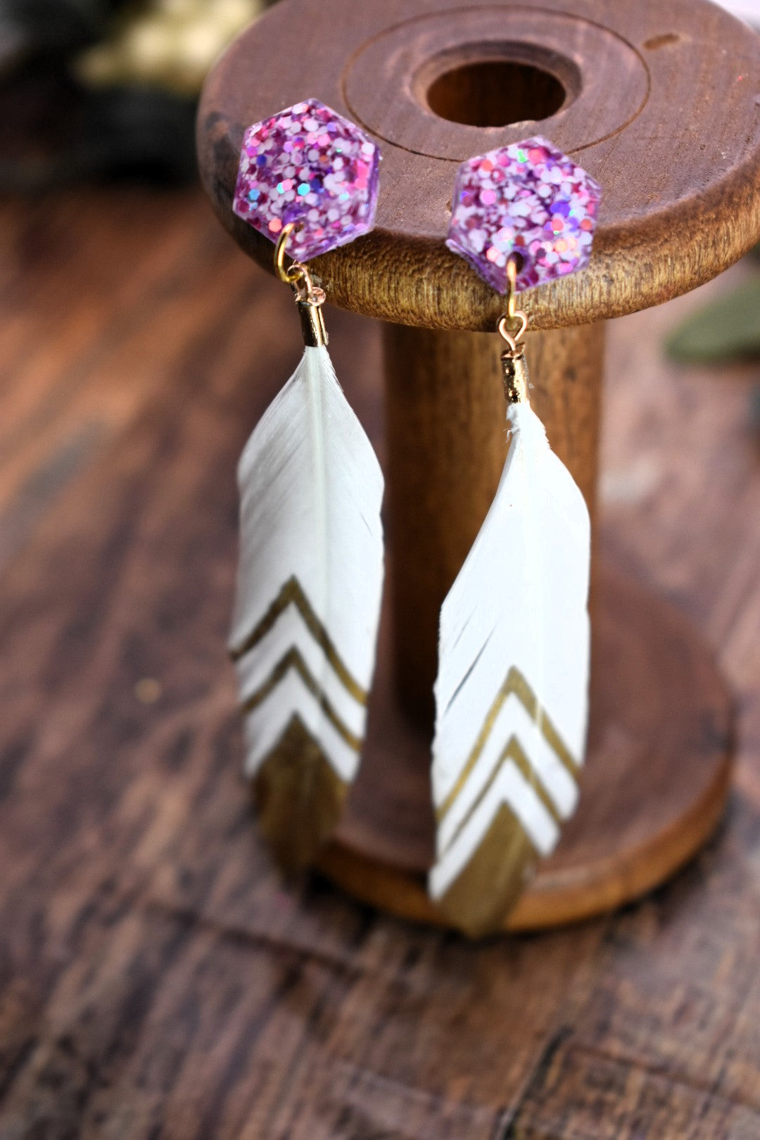 Jersey Feather Earrings