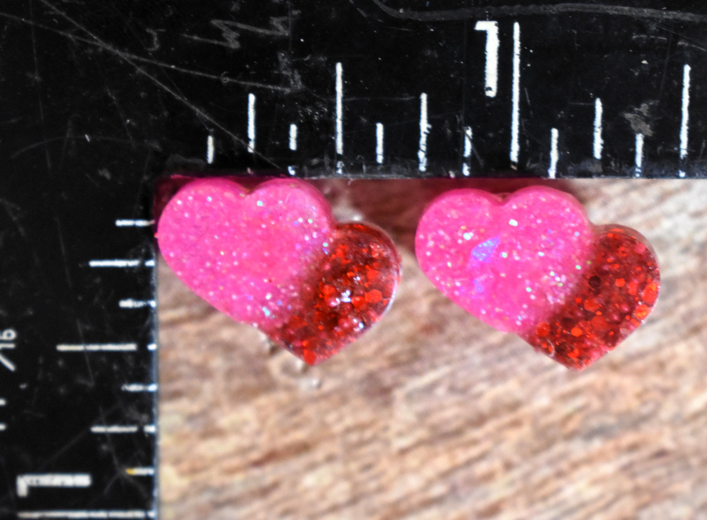 Double Heart Stud Earrings