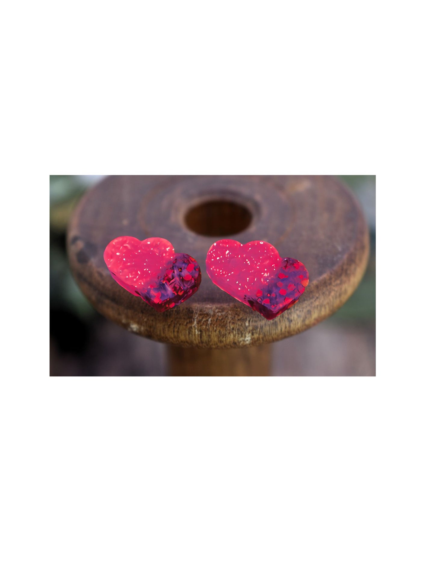Double Heart Stud Earrings