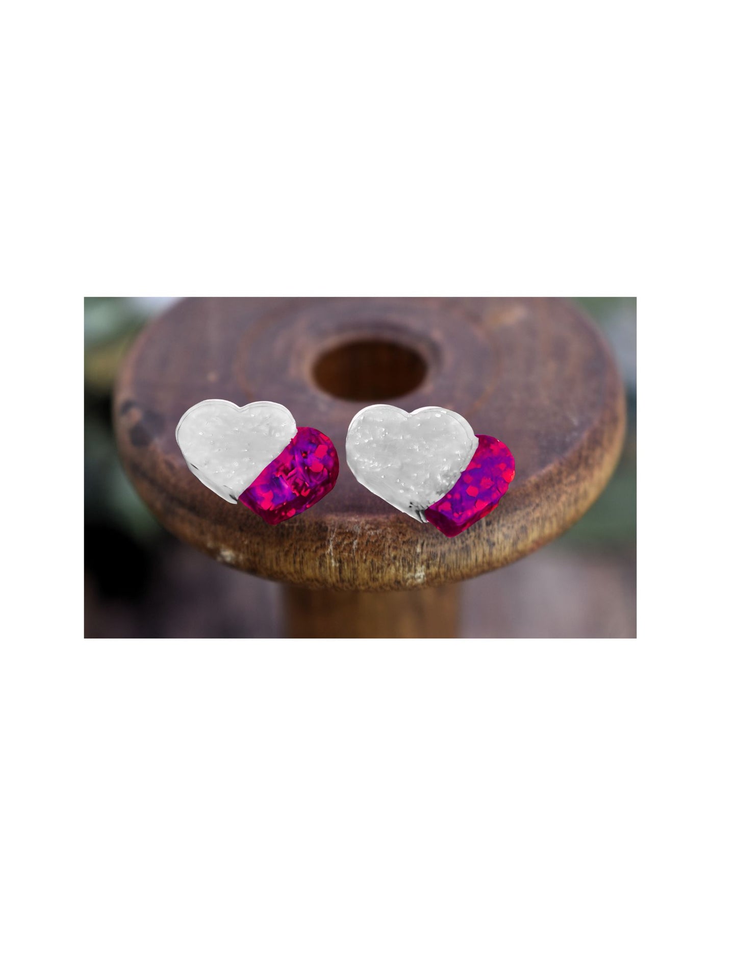 Double Heart Stud Earrings