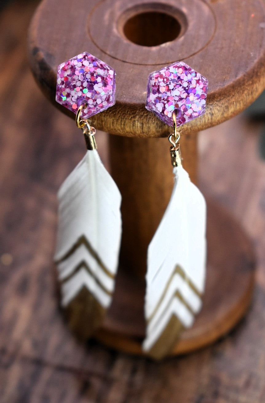 Jersey Feather Earrings